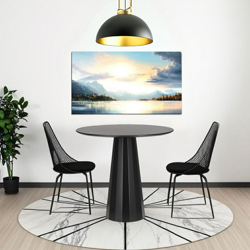 Pedestal Table Florero, black