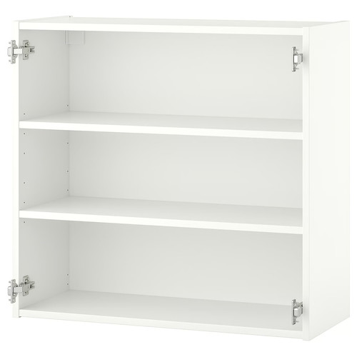 ENHET Wall cb w 2 shelves, white, 80x30x75 cm