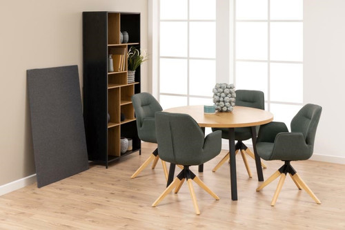 Swivel Chair Aura, auto return, dark grey