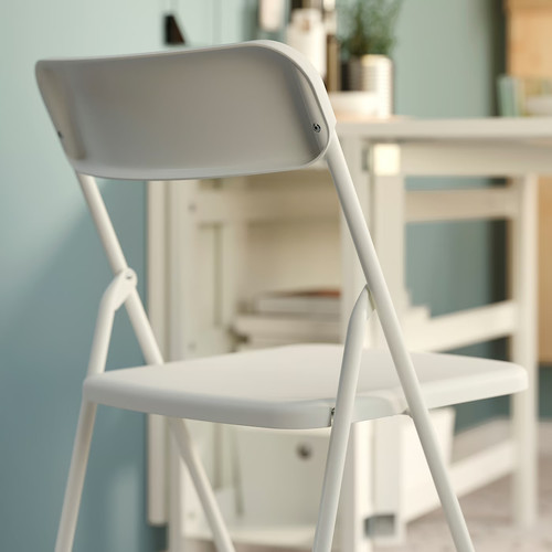 VIHALS Folding chair, white