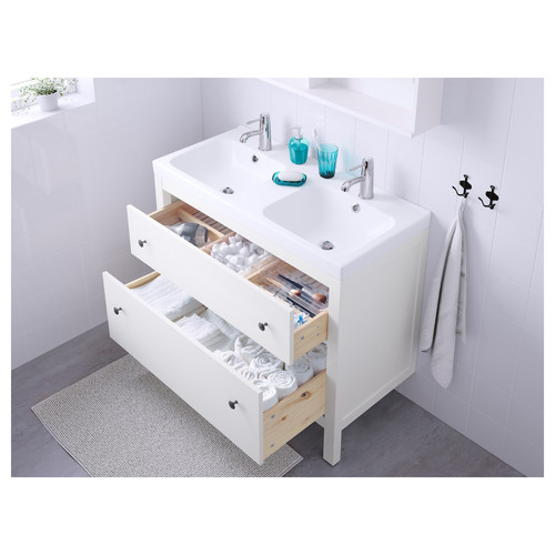HEMNES Sink cabinet with 2 drawers, white, 100x47x83 cm