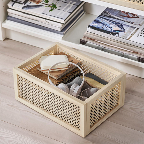 VÄLTNING Box, natural, 25x35x15 cm