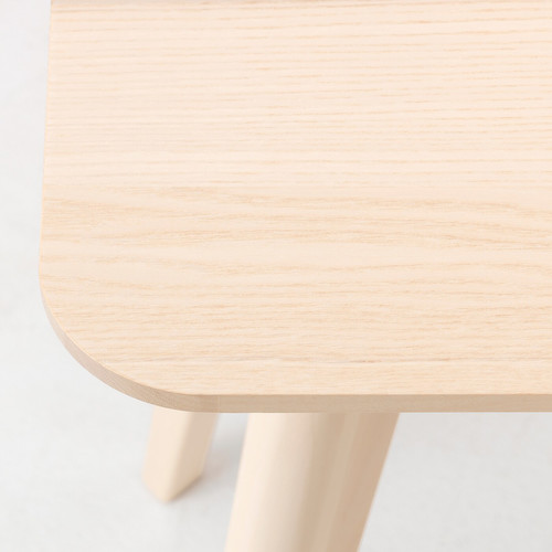 LISABO Side table, ash veneer, 45x45 cm