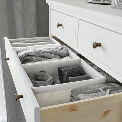 BAXNA Organiser, grey, white, 20x26x10 cm