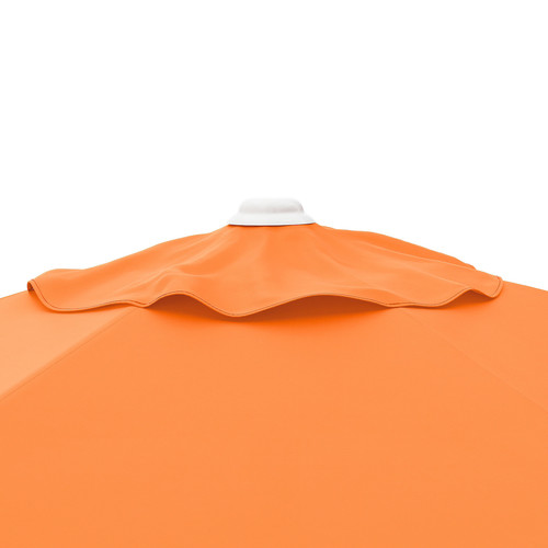 HÖGÖN / IGGÖN Parasol with base, bright orange/dark grey, 270 cm