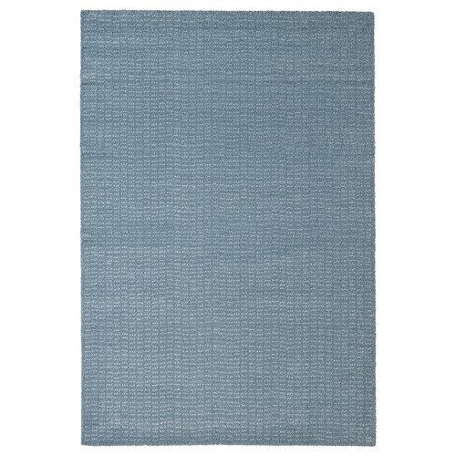 LANGSTED Rug, low pile, light blue, 60x90 cm