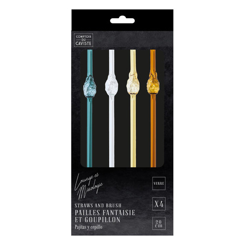 Reusable Glass Straw Set (4 Pieces)