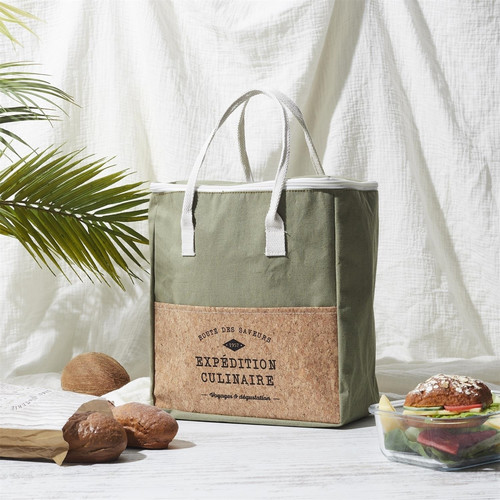 Lunch Bag Refreshing Cork 8l, green