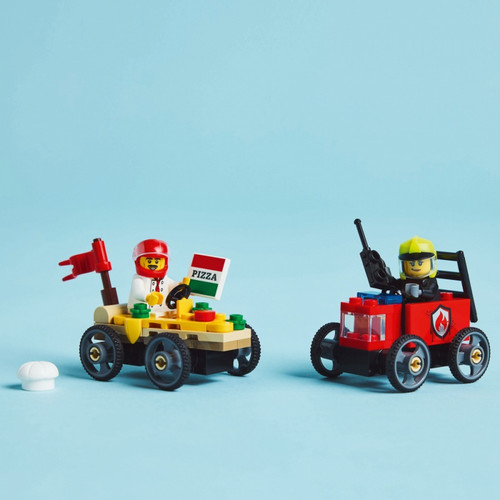 LEGO City Pizza vs. Fire Truck Race Car Pack 5+