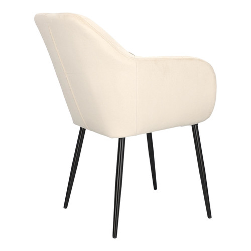 Upholstered Chair Emilia Velvet, sand/black