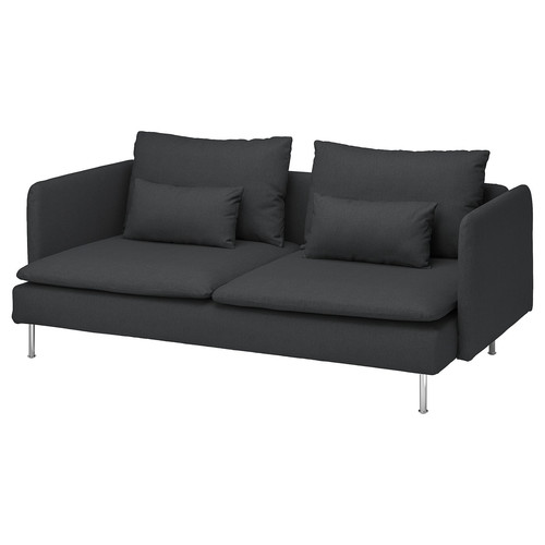 SÖDERHAMN 3-seat sofa, Fridtuna dark grey