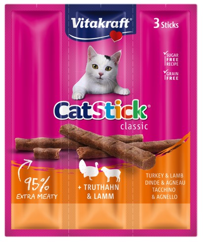 Vitakraft Cat Stick Mini Turkey & Lamb 18g