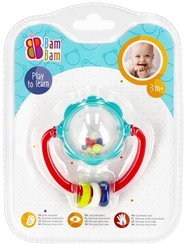 Bam Bam Rattle Flower 3m+