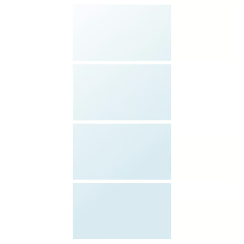 AULI 4 panels for sliding door frame, mirror glass, 100x236 cm