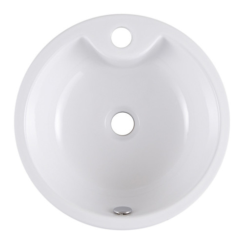 Ceramic Countertop Basin GoodHome Fenella 40cm, white