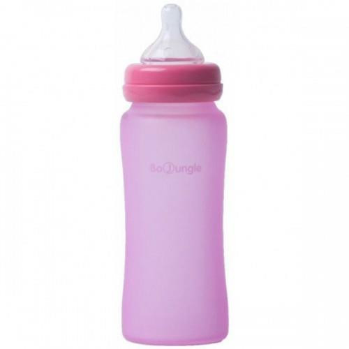 Bo Jungle B-Thermo Bottle Silicone Glass 300ml Pink