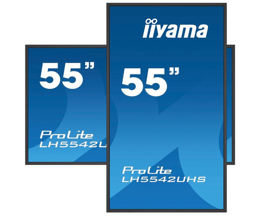 Iiyama 55" Monitor 4K 18/7 SDM IPS LAN PION 500cd/m2 OS8.0 LH5542UHS-B3