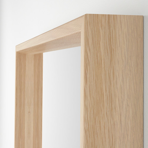 NISSEDAL Mirror, white stained oak effect, 65x150 cm