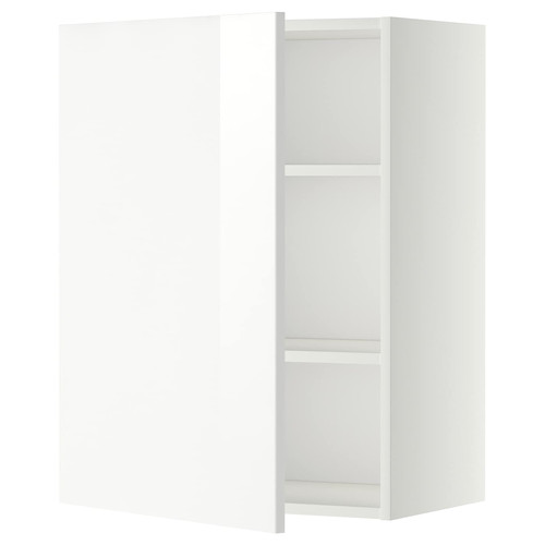METOD Wall cabinet with shelves, white/Ringhult white, 60x80 cm