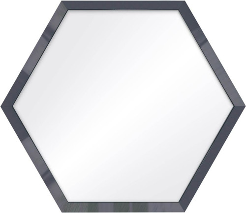 Hexagon Mirror 35x40 cm, grey