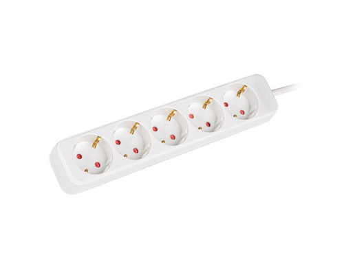 Lanberg Power Strip 1.5m 5x Schuko Outlet PS0-05F-0150-W, white