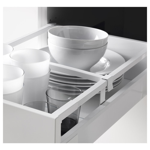 METOD / MAXIMERA High cabinet with drawers, white/Veddinge white, 40x60x200 cm