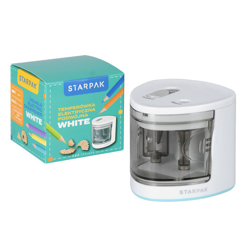 Starpak Double Electric Sharpener, white