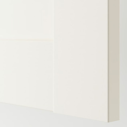 BERGSBO Door with hinges, white, 50x195 cm