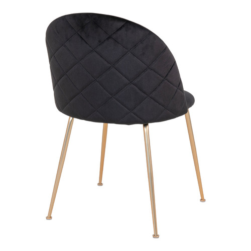 Velvet Dining Chair with Metal Legs Vic, gold/black