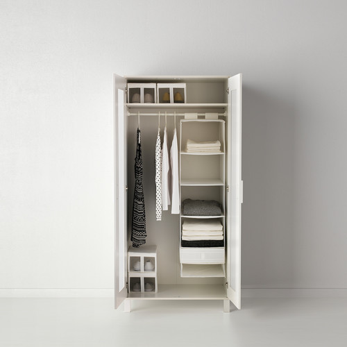 SKUBB Storage with 6 compartments, white, 35x45x125 cm