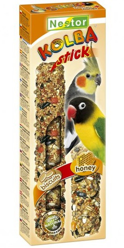 Nestor Classic Sticks 2in1 for Large Parakeets - Biscuits & Honey