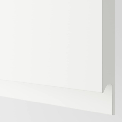 METOD Base cabinet with shelves, white/Voxtorp matt white, 20x60 cm