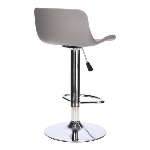 Bar Stool Inge, grey/chrome