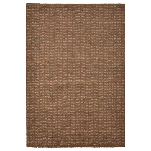 LANGSTED Rug, low pile, light brown, 60x90 cm