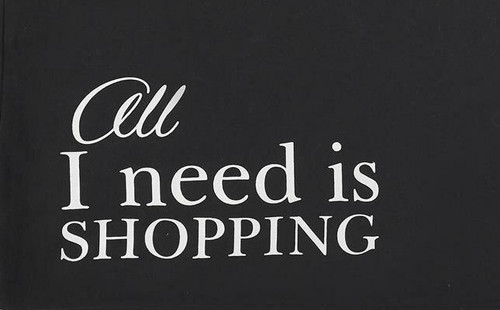 Shopper Bag All I Need Is Shopping, black