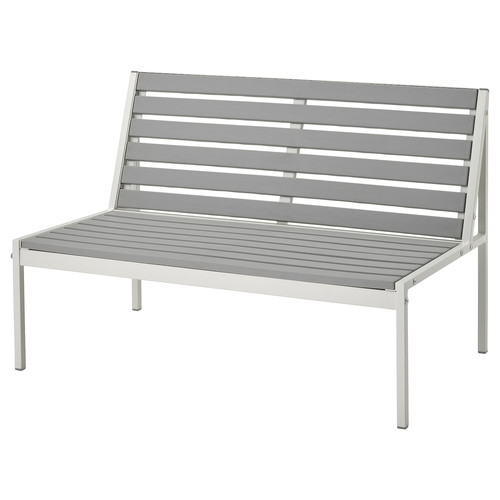 JOLPEN 2-seat sofa, outdoor, white/grey, 100x59x67 cm