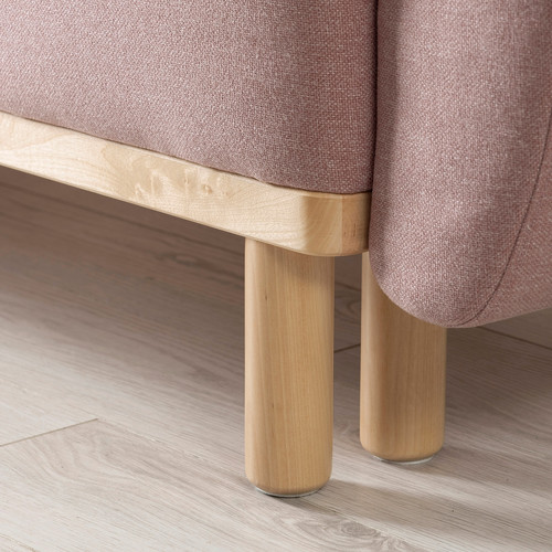GRUNNARP 3-seat sofa-bed, Gunnared light brown-pink