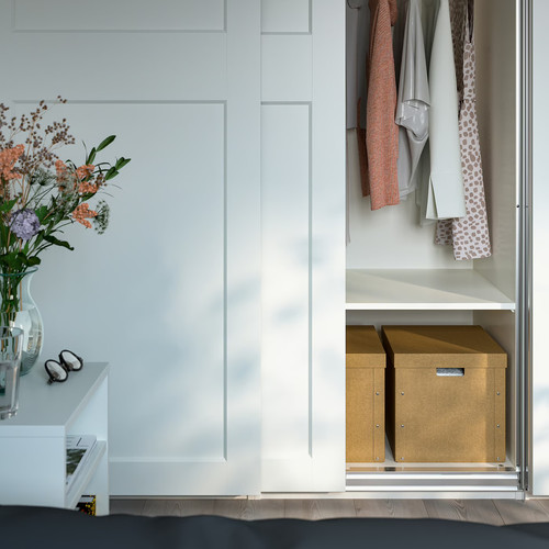 GÄRDESGÅRD Storage box with lid, natural, 32x35x31 cm