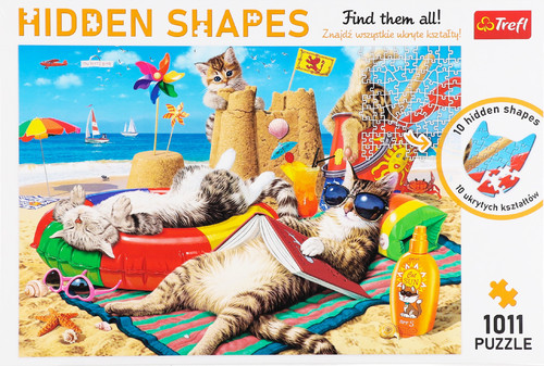 Trefl Jigsaw Puzzle Hidden Shapes Cats in Summer 1011pcs 12+