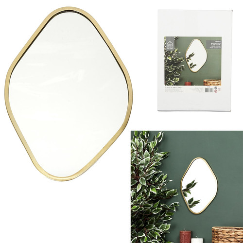 Mirror Arcilla, gold, diamond