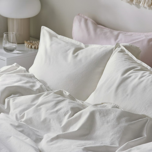 ÄNGSLILJA Duvet cover and 2 pillowcases, white, 200x200/50x60 cm