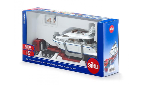 Siku Metal Model Heavy Haulage Transporter with Yacht 3+