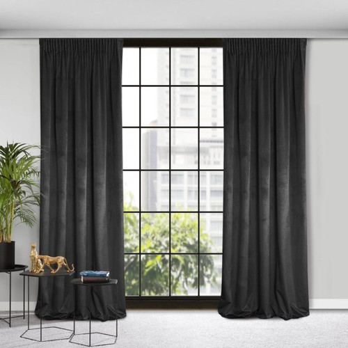 Curtain Rosa 135 x 300 cm, black