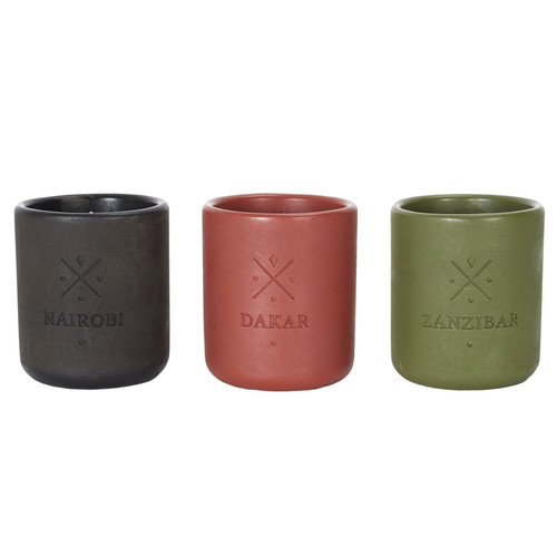 Concrete Candle Terre de feu Earth Zanzibar, green