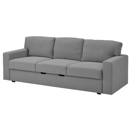 BÅRSLÖV 3-seat sofa-bed, Tibbleby beige/grey