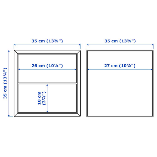 EKET Wall-mounted storage combination, white/light grey-blue, 105x35x70 cm