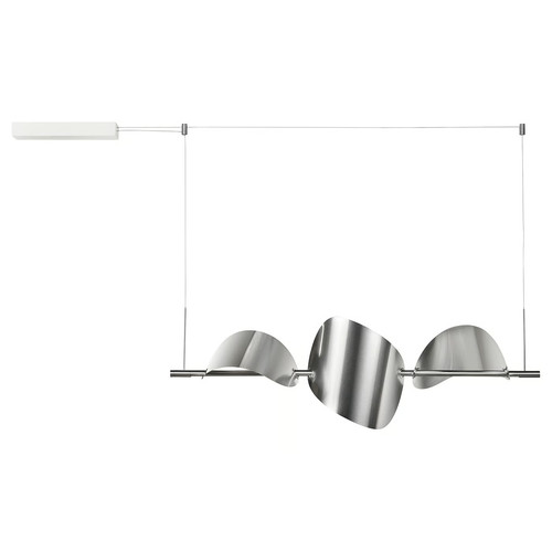 BACKSTÖRN LED pendant lamp, dimmable/matt aluminium, 108 cm
