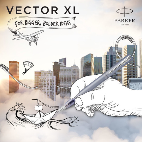 Parker Fountain Pen Vector XL, silver