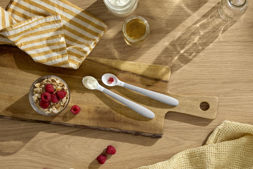 BABYBJÖRN Baby feeding spoon, 2-pack, Light Grey, 6m+