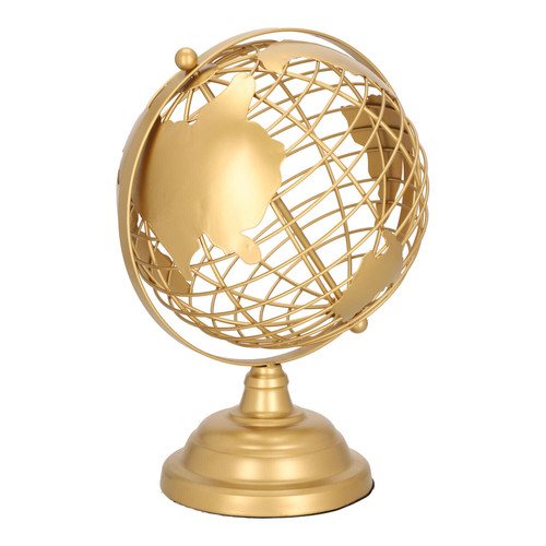 Decorative Metal Globe 28cm, gold